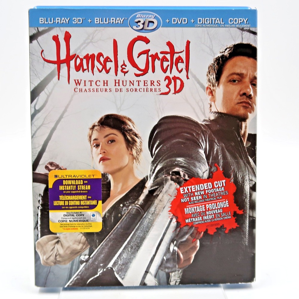 Hansel & Gretel Witch Hunters Blu-ray 3D DVD Jeremy Renner Gemma Arterton 2013